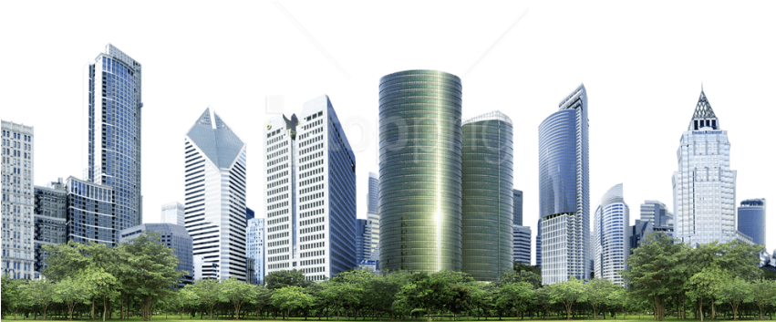 Download City Skyline Png Images Background - Building Png (850x395), Png Download