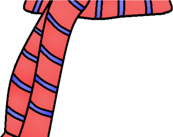 Scarves Cliparts - Black And White Scarf Clipart (640x480), Png Download