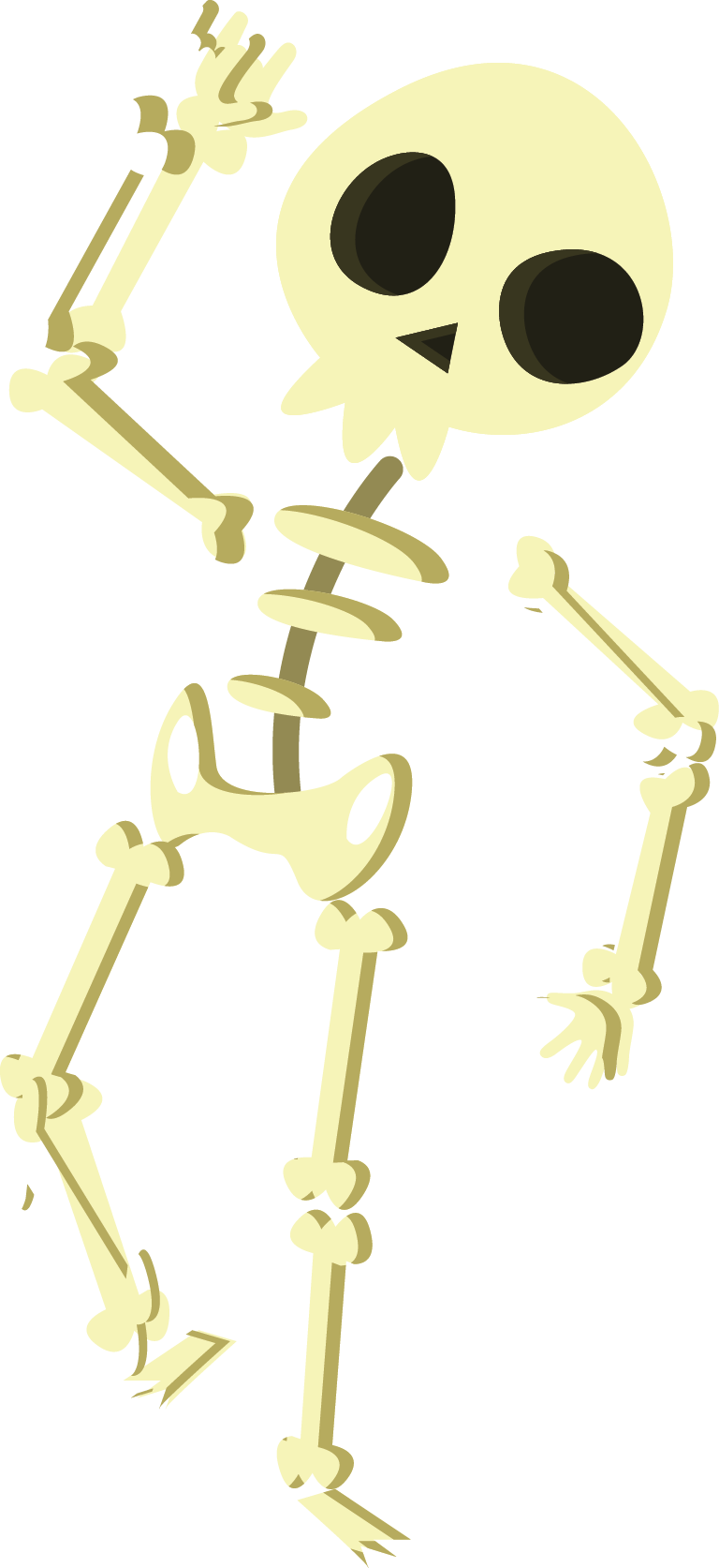 Skeleton Halloween Skull Silhouette (768x1673), Png Download