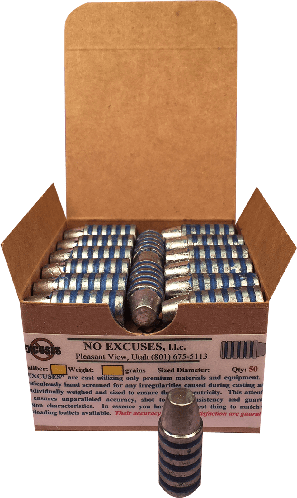 50 Caliber 600 Grain - Box (1067x1600), Png Download