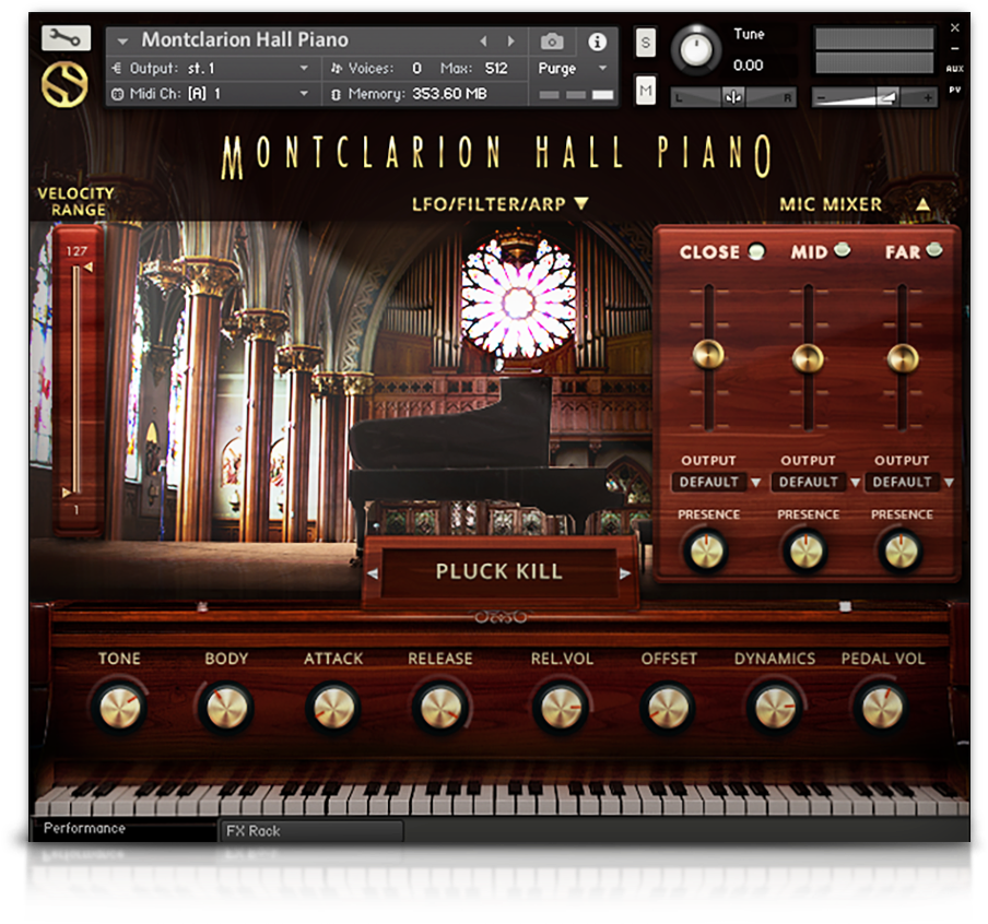Montclarion Hall Grand Piano - Kontakt Piano (911x1002), Png Download