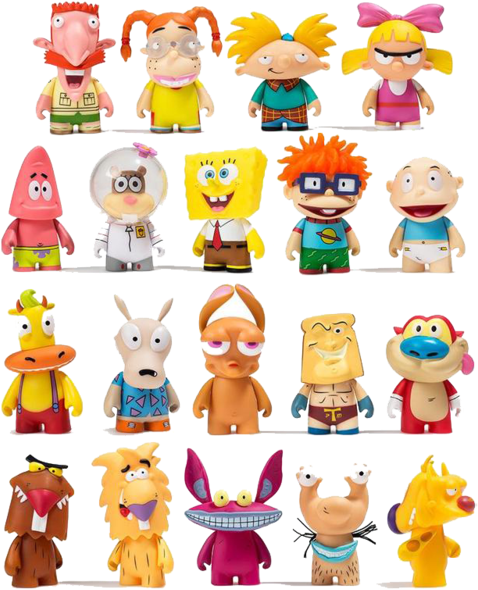 Nickelodeon 90s Blind Box Mini Toy Figure Series By - Kidrobot Nickelodeon (800x956), Png Download