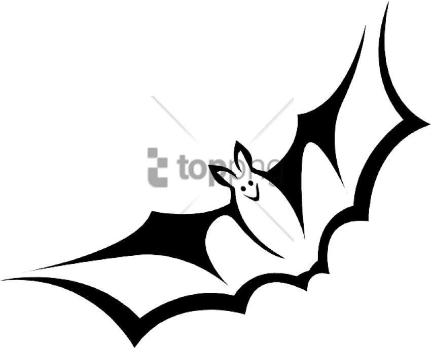 Free Png Download Bat Png Images Background Png Images - Black And White Bat (850x687), Png Download