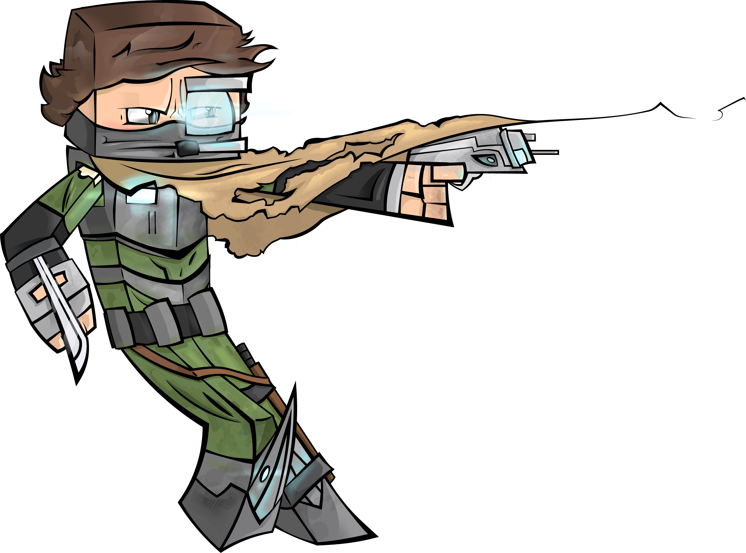 Jumping Monkey Avatar Smaller - Shoot Rifle (2566x1903), Png Download