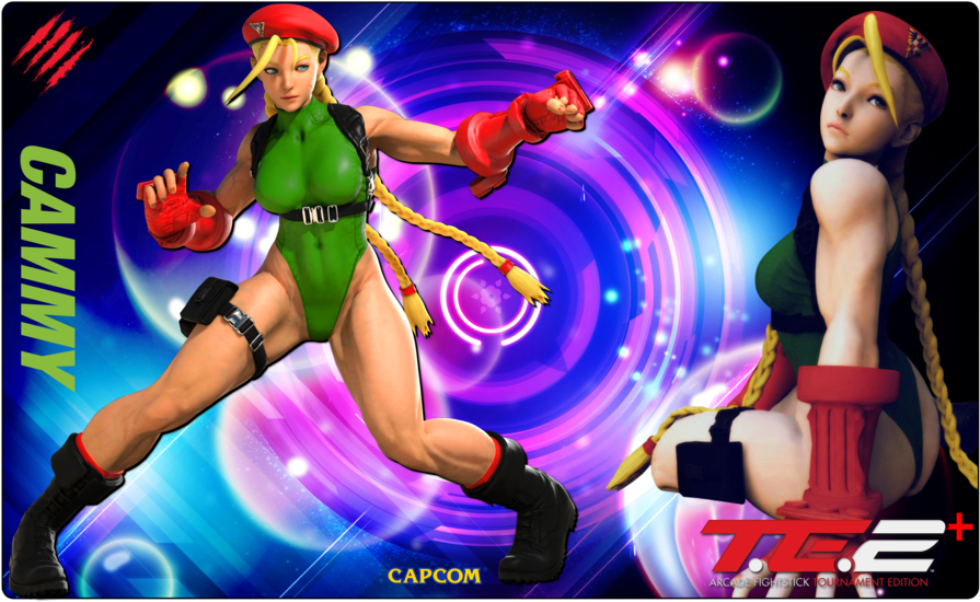 Fightstick Art Made For The Madcatz Te2/ Cammy&nbsp - Cartoon (1024x683), Png Download
