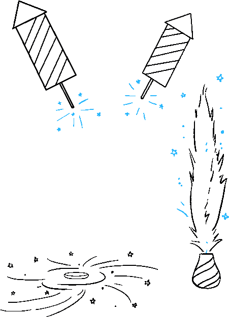 Simple Firework Diagram 3 14 Danishfashion Mode De - Simple Firework Drawing Easy (680x678), Png Download