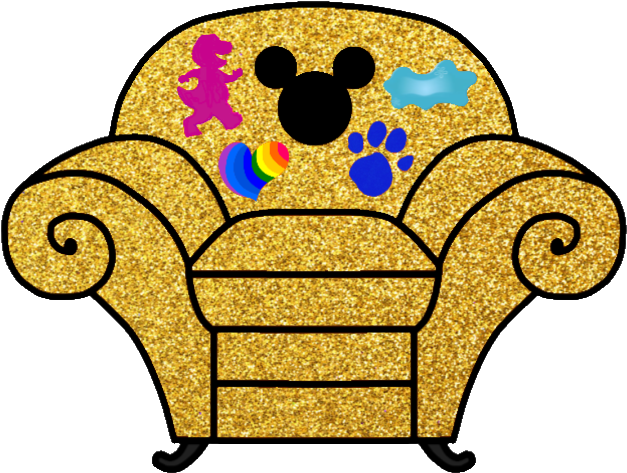 Mickey's Clues Golden Thinking Chair Blues Clues - Blue's Clues Golden Thinking Chair (640x480), Png Download