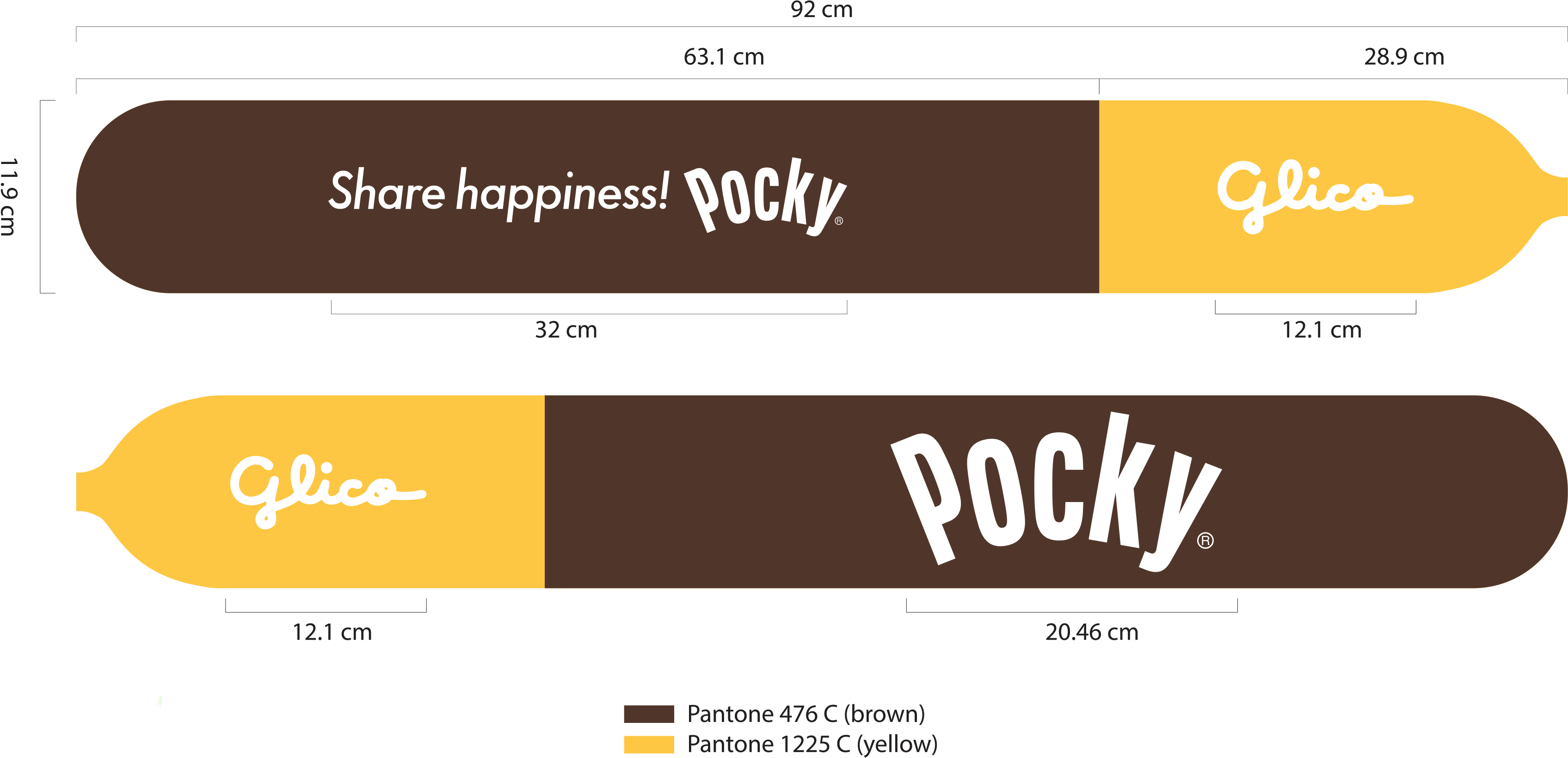 Pocky Cheering Stick - Pocky (3533x1680), Png Download