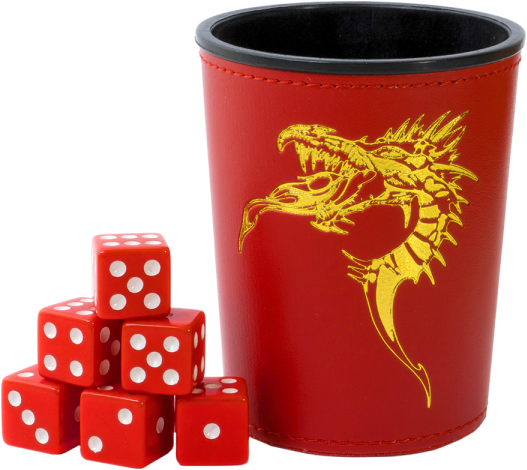 Red /w Dragon Emblem - Fantasy Würfelbecher (600x600), Png Download