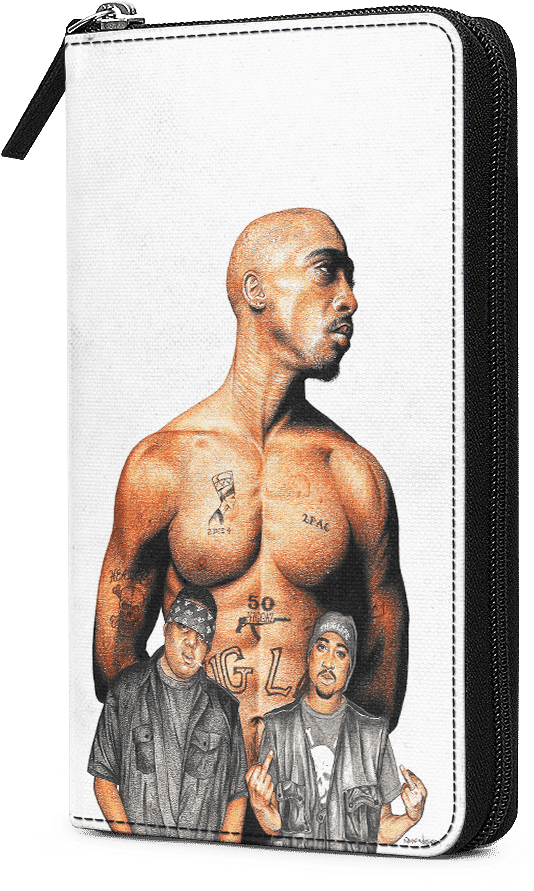 Dailyobjects 2pac Biggie Travel Organiser Passport - Tupac Shakur (537x900), Png Download