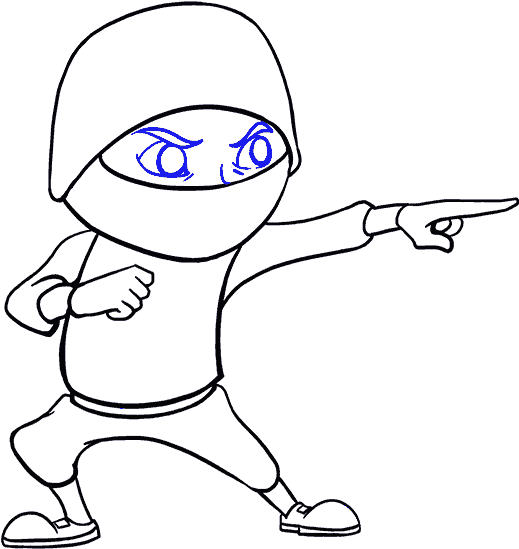 How To Draw Cartoon Ninja - Drawing (678x600), Png Download