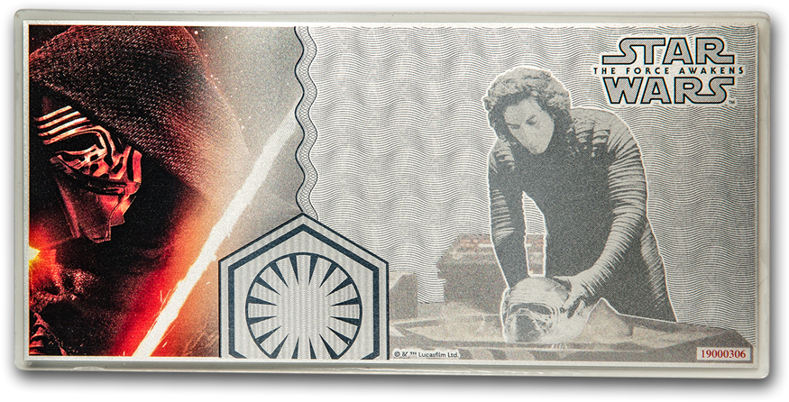 2019 Niue 5 Gram Silver $1 Note Star Wars The Force - Banknote (900x900), Png Download