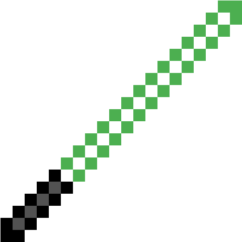 Green Lightsaber - Minecraft Katana Png (1200x1200), Png Download