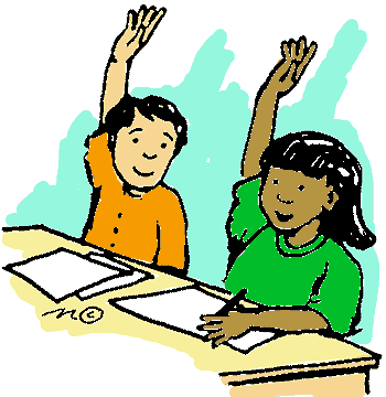 Raised Hand Cliparts - Put Your Hands Up Cartoon (350x360), Png Download