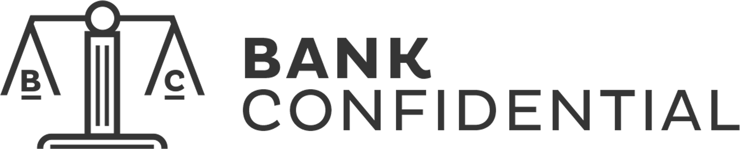 Bankconfidential - Black-and-white (2533x624), Png Download