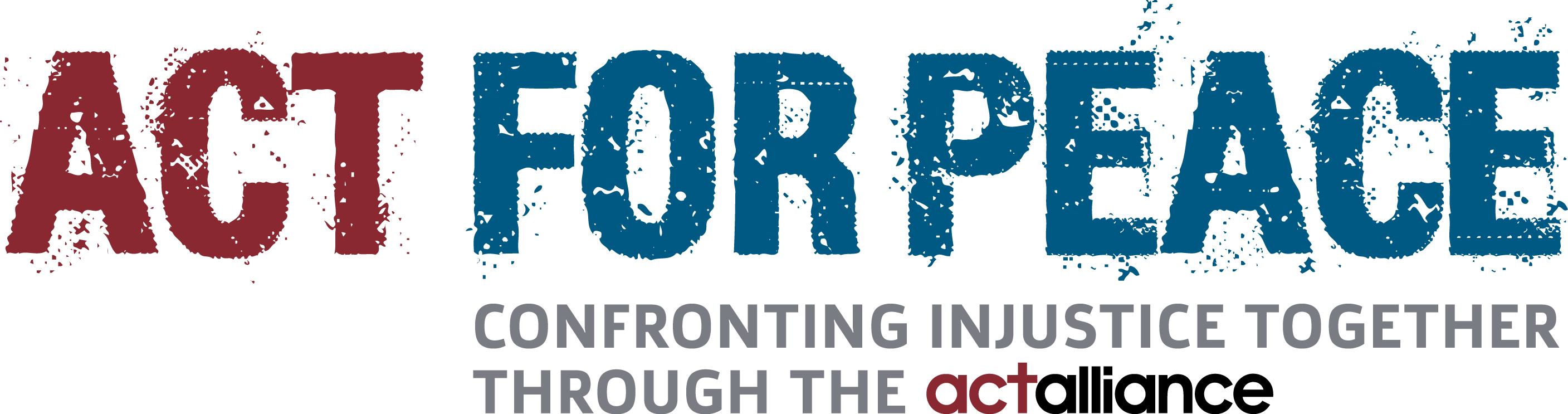 We Believe That When People All Over The World Work - Act For Peace Logo (2815x743), Png Download