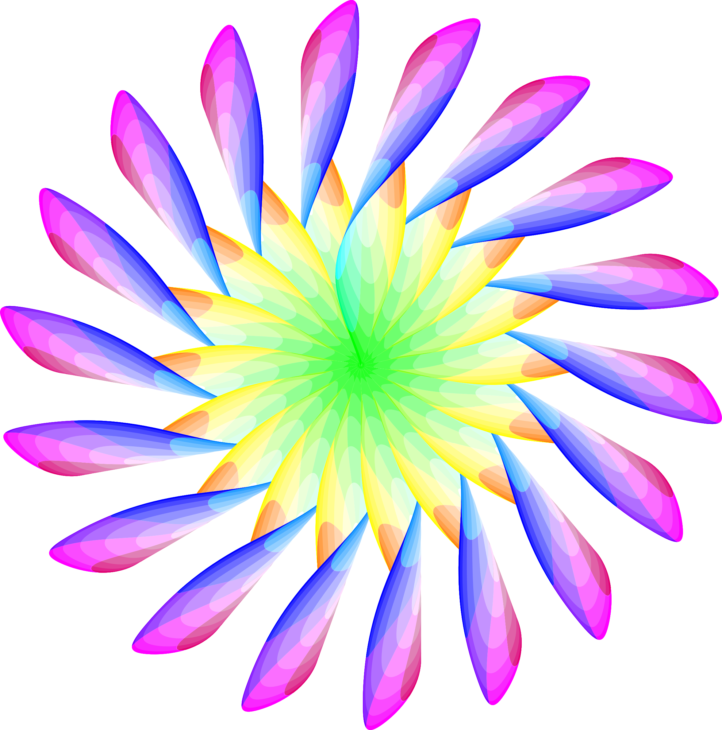 This Free Icons Png Design Of Yellow Blue Flower (2354x2378), Png Download