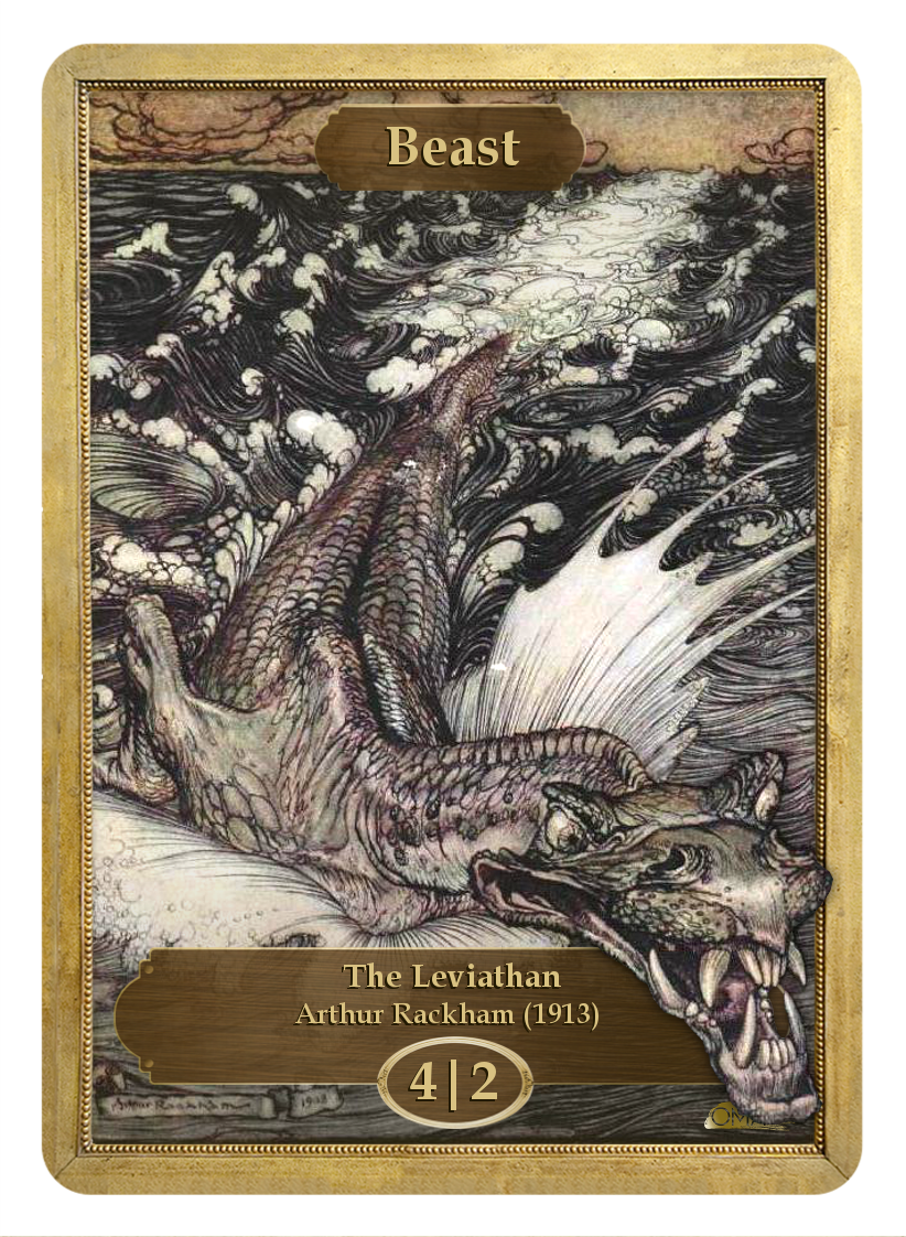 Beast Token By Arthur Rackham - Arthur Rackham Leviathan (822x1122), Png Download