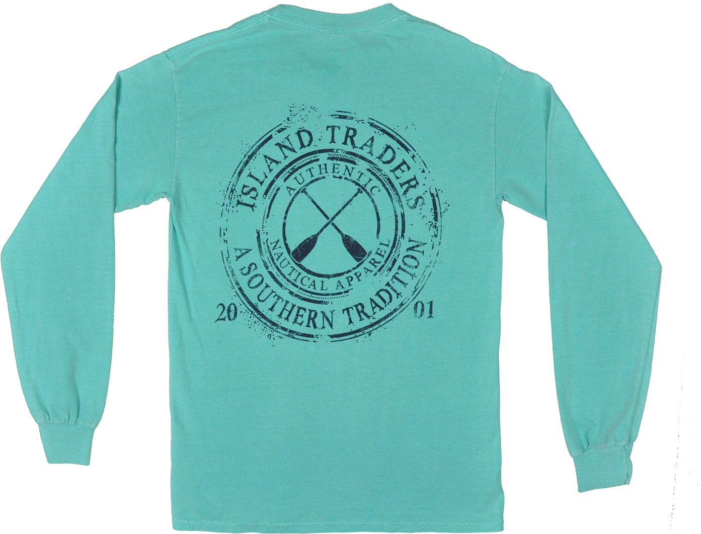 Coffee Ring Paddle Periwinkle Back Ls - T Shirt Coffee Ring (1440x1440), Png Download