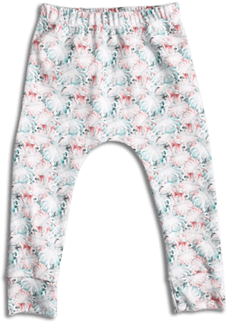 Watercolour Leaf Jogger Pants - Pajamas (640x640), Png Download