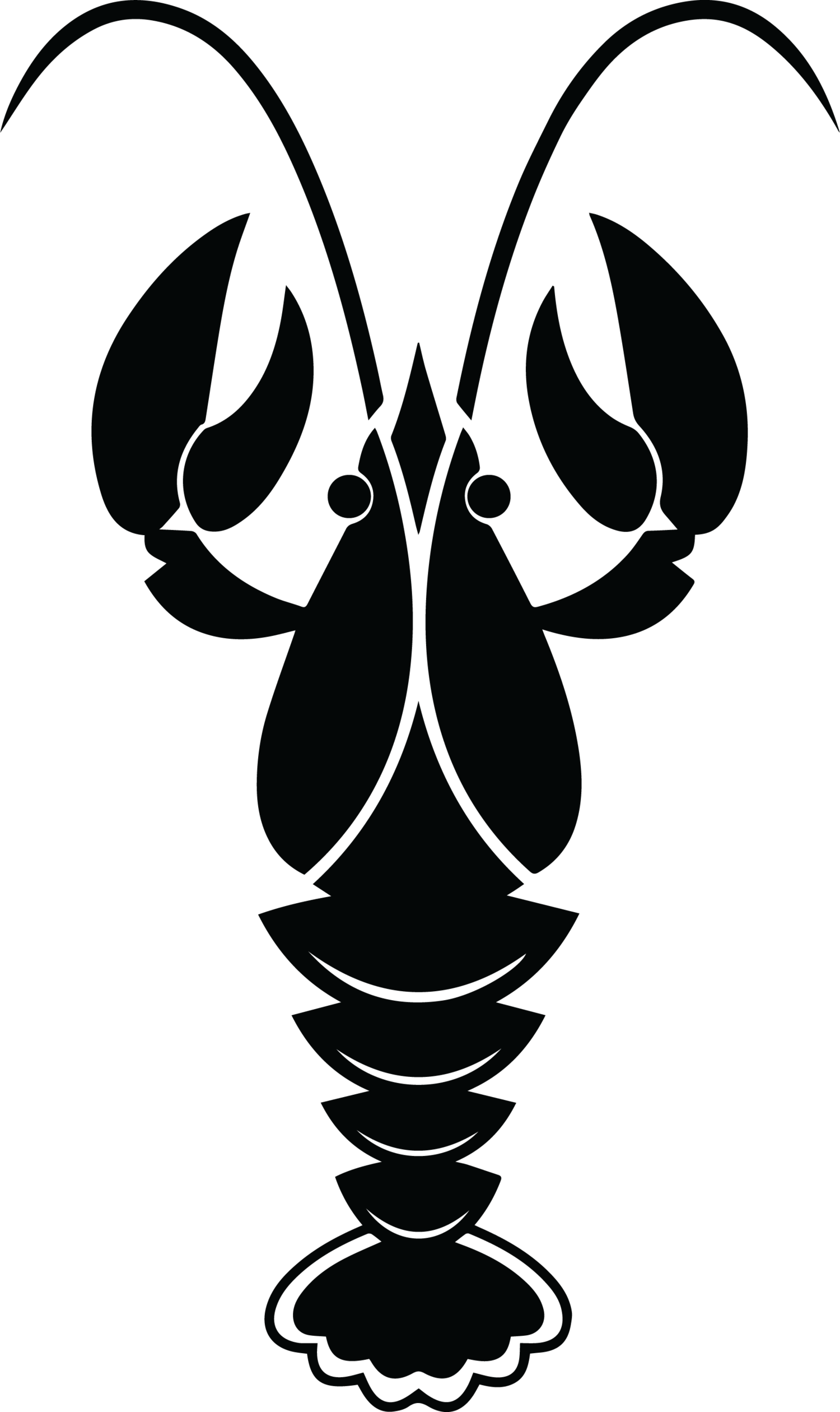 Clip Art Transparent Crawfish Clipart Black And White - Crawfish Clip Art Black And White (1500x2520), Png Download