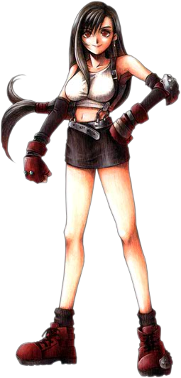 Aela The Huntress From Skyrim & Tifa Lockhart From - Tifa Lockhart Official Art (255x532), Png Download