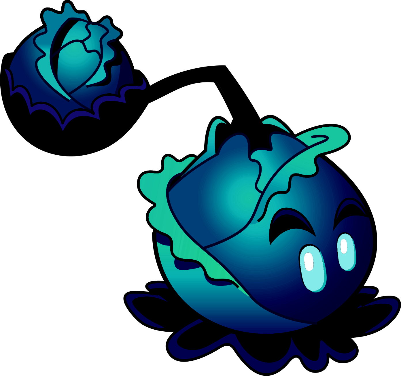 Electric Cabbage - Plants Vs Zombies Png (1392x1305), Png Download