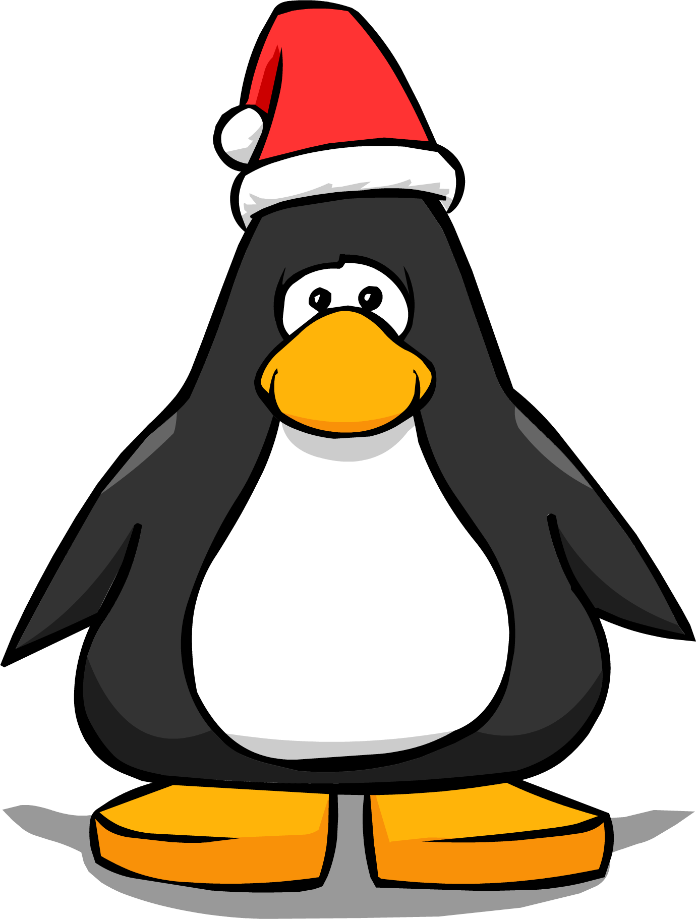 Santa Hat Player Card - Penguin With Santa Hat (1380x1822), Png Download