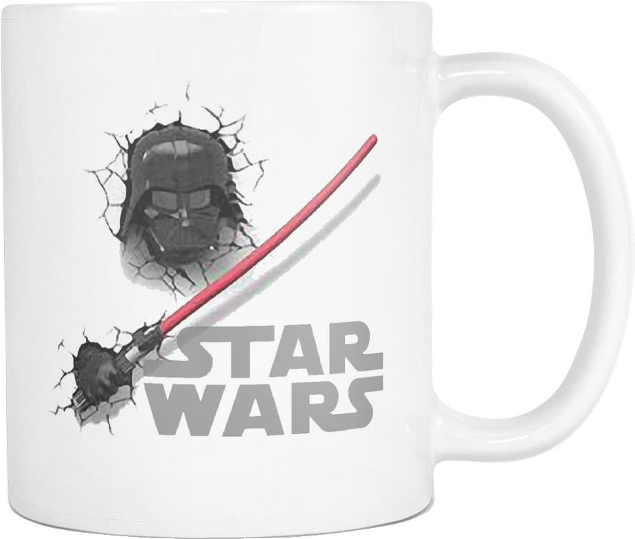 Darth Vader Helmet 3d Ceramic Coffee Mug - Star Wars (1024x1024), Png Download