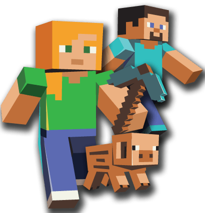 Cliparts Similar To Minecraft Clipart Video Game Character - Minecraft Png (410x427), Png Download
