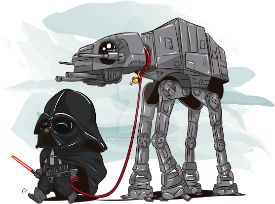 I Had To Buy These 2 Poster Prints From James Mascia - Cute Darth Vader Drawing (640x414), Png Download