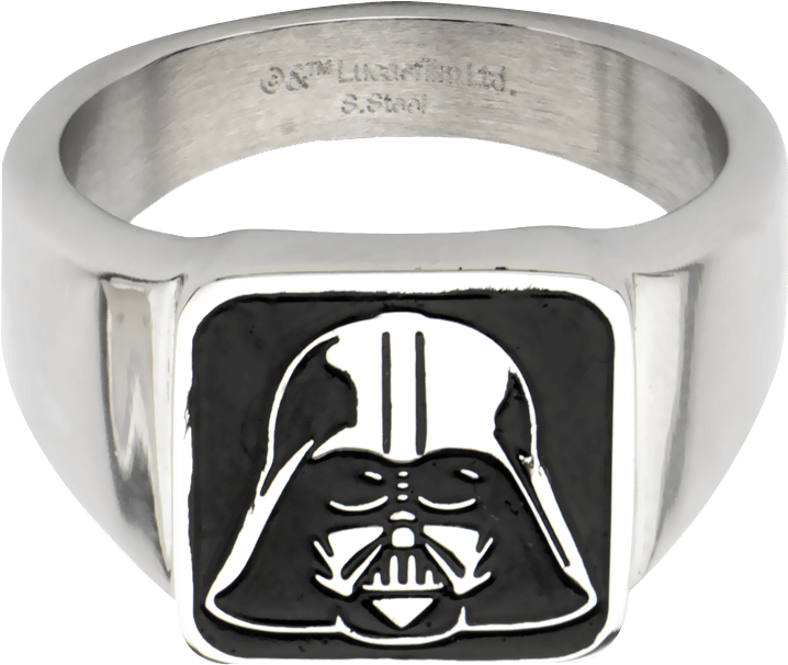 Darth Vader Helmet Signet Ring - Stainless Steel Star Wars Darth Vader Signet Ring (741x741), Png Download