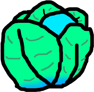 Slo-go Cabbage (353x386), Png Download