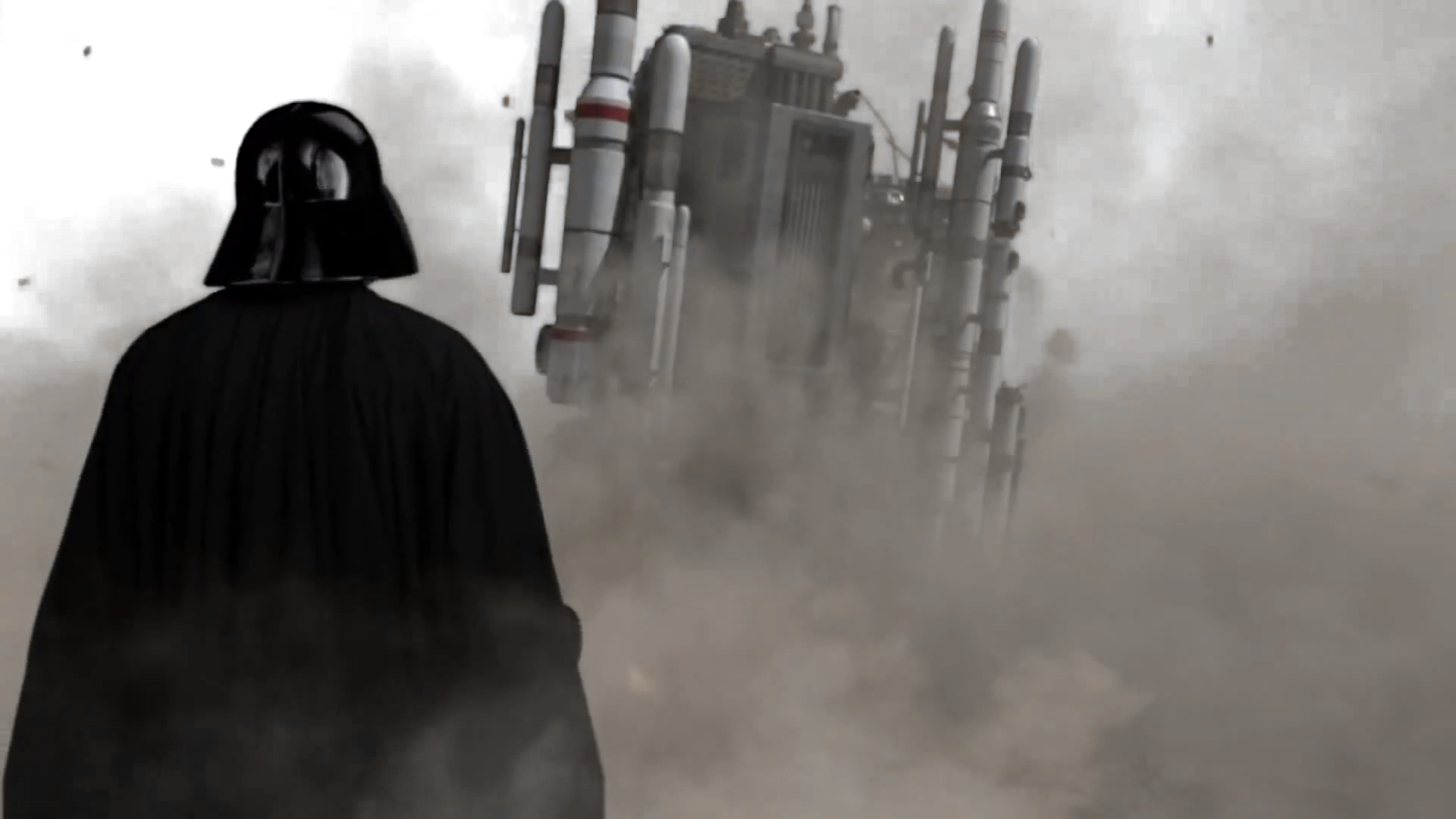 Make A Video On Video Meme For Disappointed Darth Vader - Darth Vader From Behind (1920x1080), Png Download