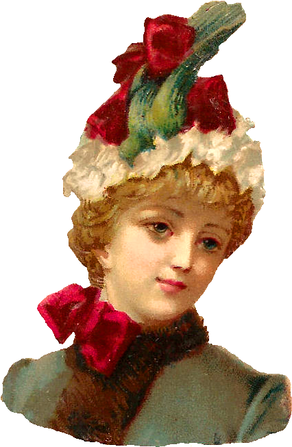 Antique Images Antique Free Women S Hat Fashion Clip - Headpiece (527x729), Png Download