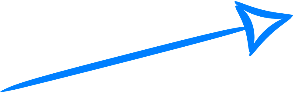 Arrow Right Blue Handdrawn Pointing Direct - Vector Graphics (680x340), Png Download