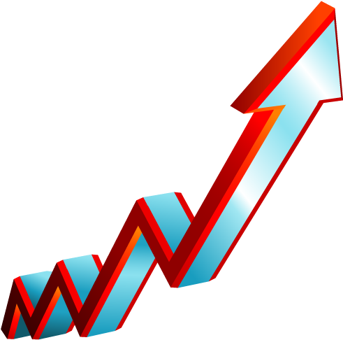 Redblue Arrow - 3d Arrows (500x500), Png Download