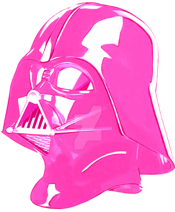 Only The True Nerds Get The Pink Vader Joke - Darth Vader Helmet Pink (751x1063), Png Download
