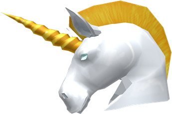 White Unicorn Helm - White Unicorn Helm Roblox (420x420), Png Download
