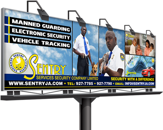 Billboard Design - Security Company Billboard Banner (600x460), Png Download