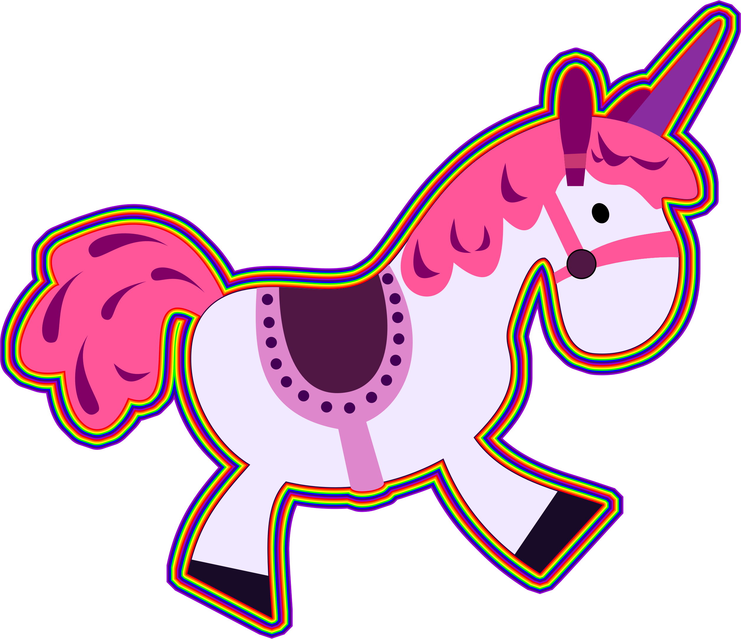 ,co Rgb - Personalize Cartoon Unicorn 5'x7'area Rug (2512x2165), Png Download