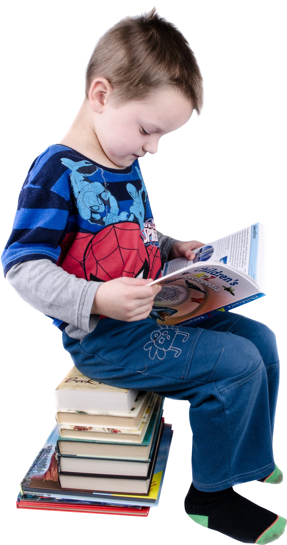 Boy Reading Books Png Image - Reading Books Png (1271x1920), Png Download