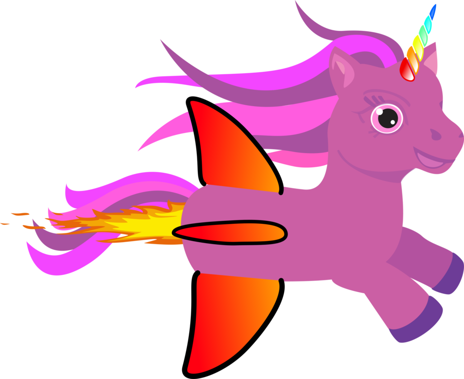 Computer Icons Unicorn Drawing - Unicorn Pink Vector Clipart (416x340), Png Download