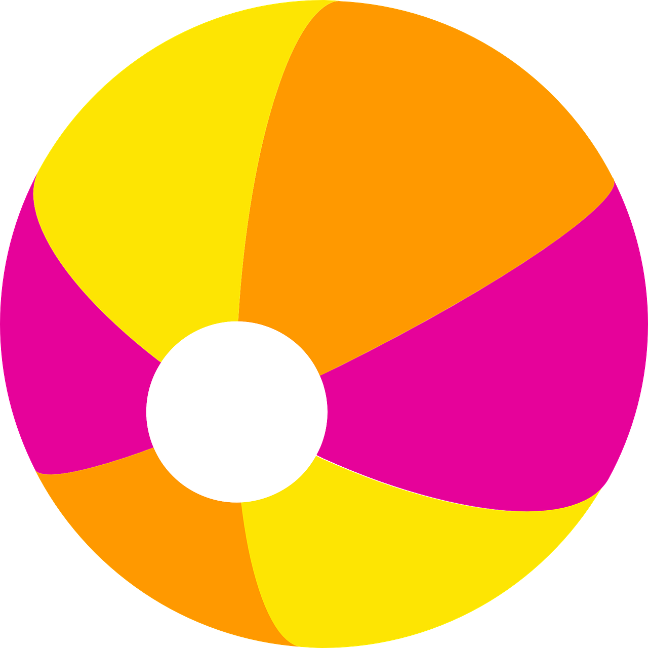 Beach Ball Clip Art At Clker - Beach Ball Vector Png (600x600), Png Download