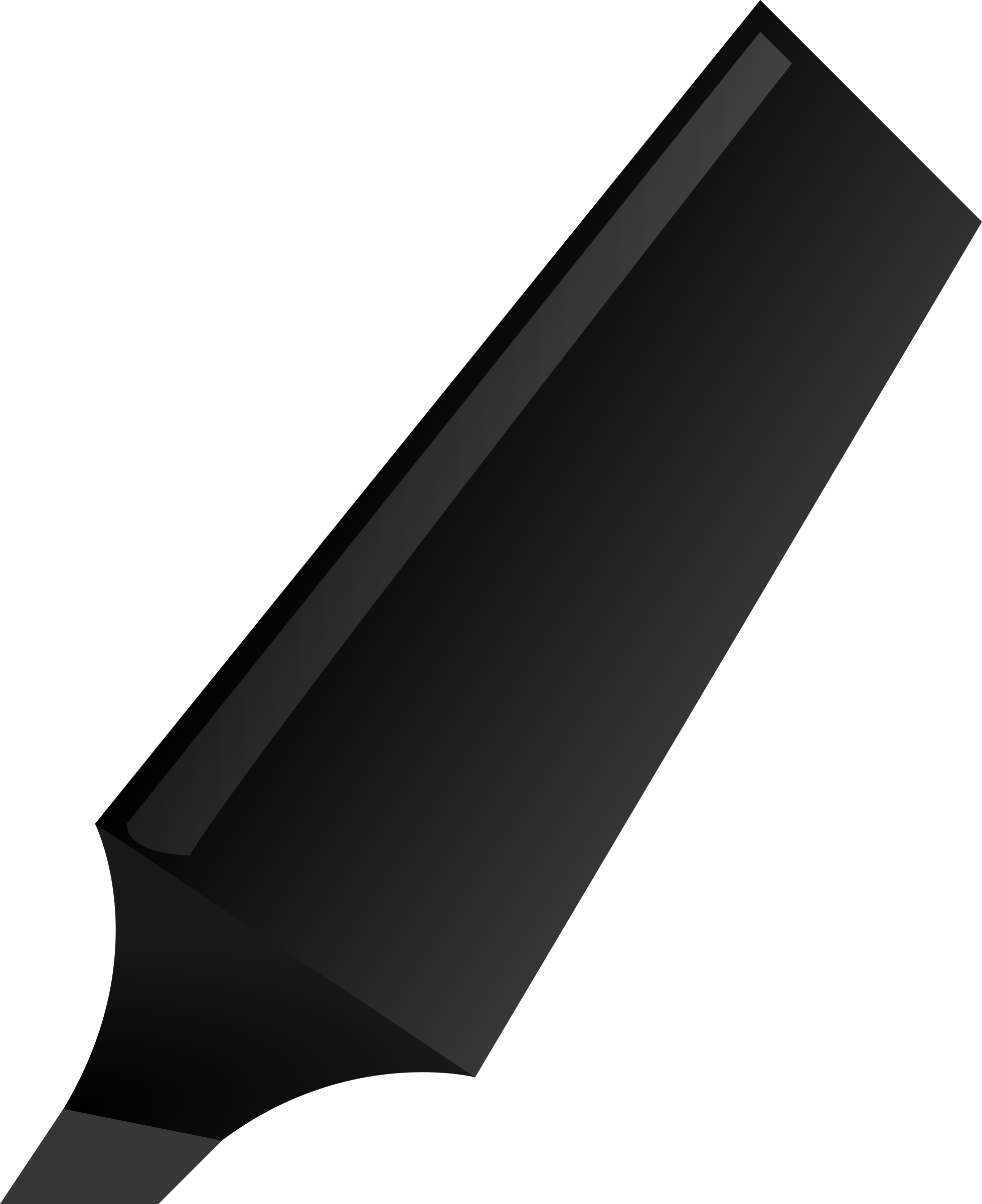 This Free Icons Png Design Of Black Highlighter (1958x2400), Png Download