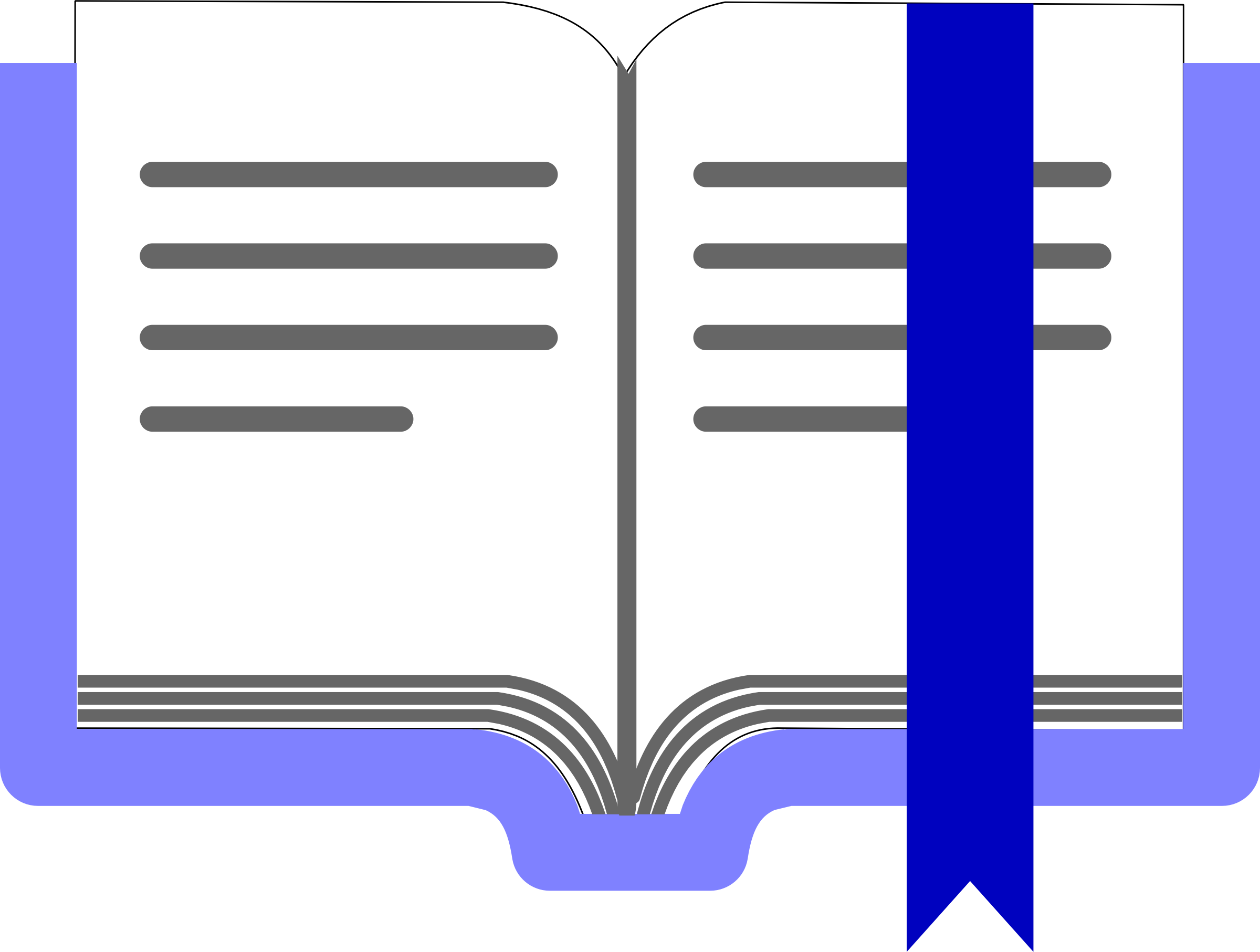 This Free Icons Png Design Of Open Book With Marker (2400x1813), Png Download