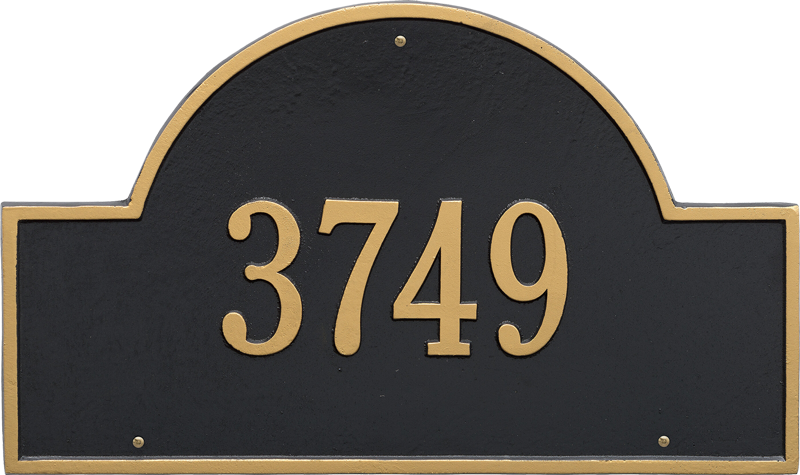 Arch Marker Estate One Line Wall Plaque - Whitehall Arch Marker Estate Lawn 1-line Plaque Black/silver (800x475), Png Download