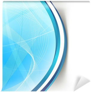 Modern Blue Wave Swoosh Line Border Background Wall - Circle (400x400), Png Download