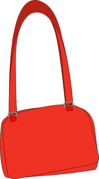 Long Strap Purse Clip Art At Clker - Strap Clipart (330x598), Png Download