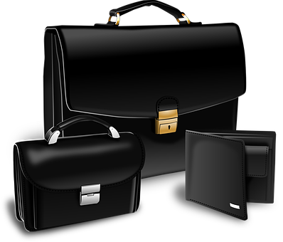 Briefcase Purse Suitcase Portfolio Attache - Suitcase Purse (398x340), Png Download